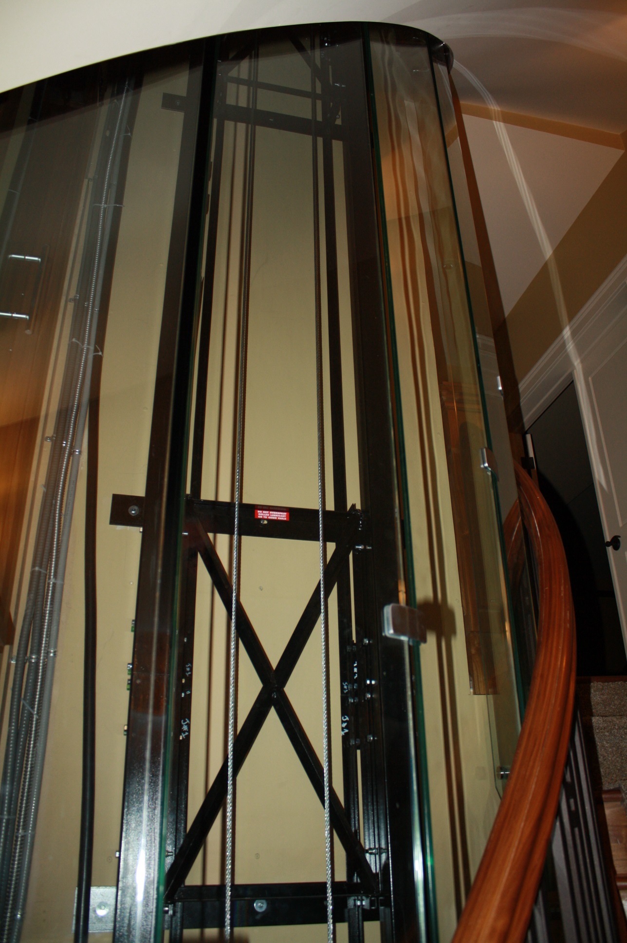 rail wall for glass elevator | Uppercut Elevators and Lifts