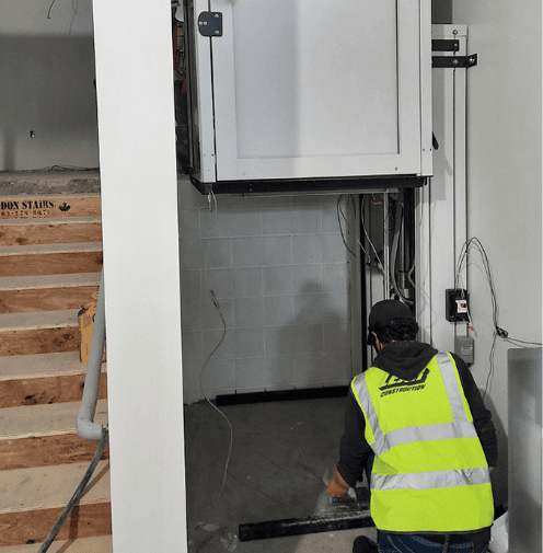 lift installation worker