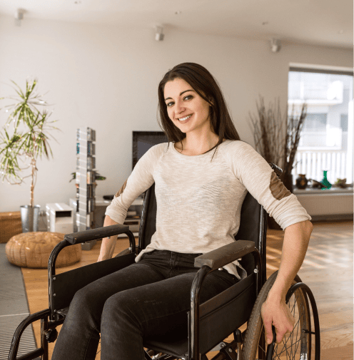young woman wheelchair